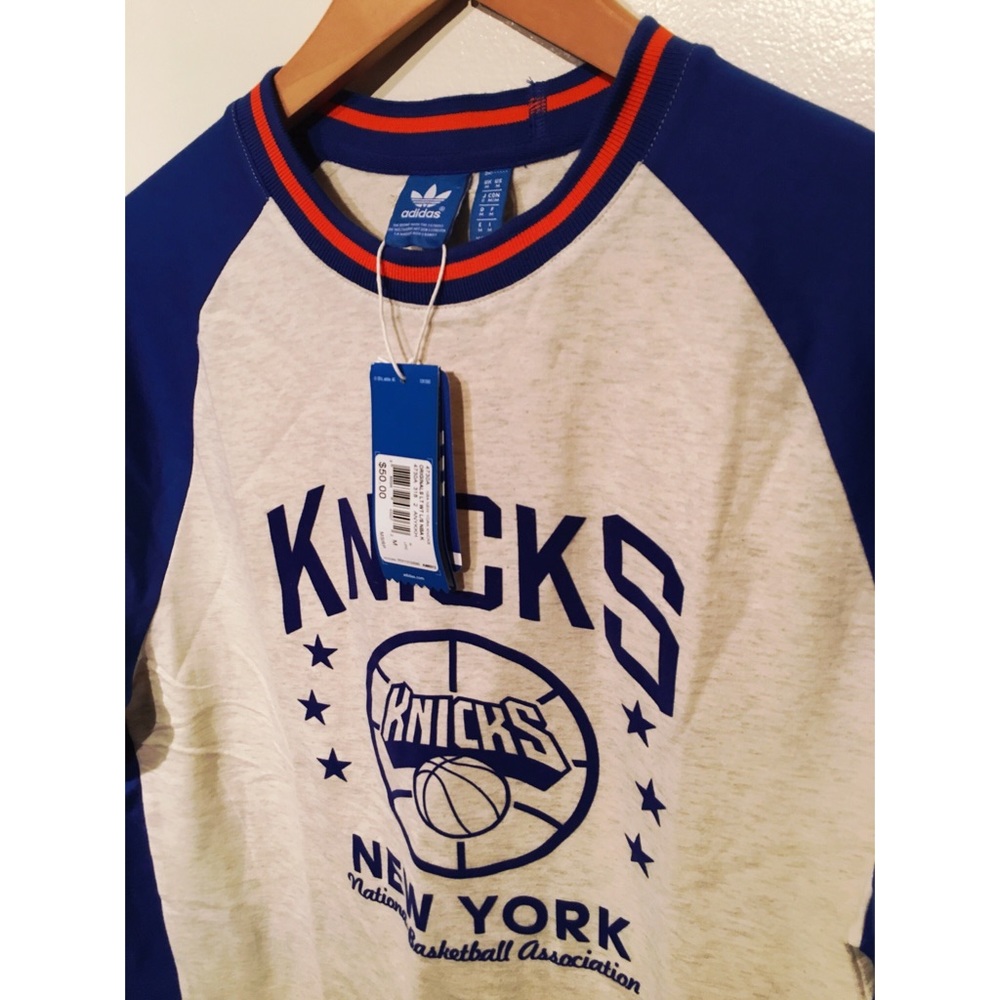 NWT Adidas NBA New York Knicks Long Sleeve Shirt
